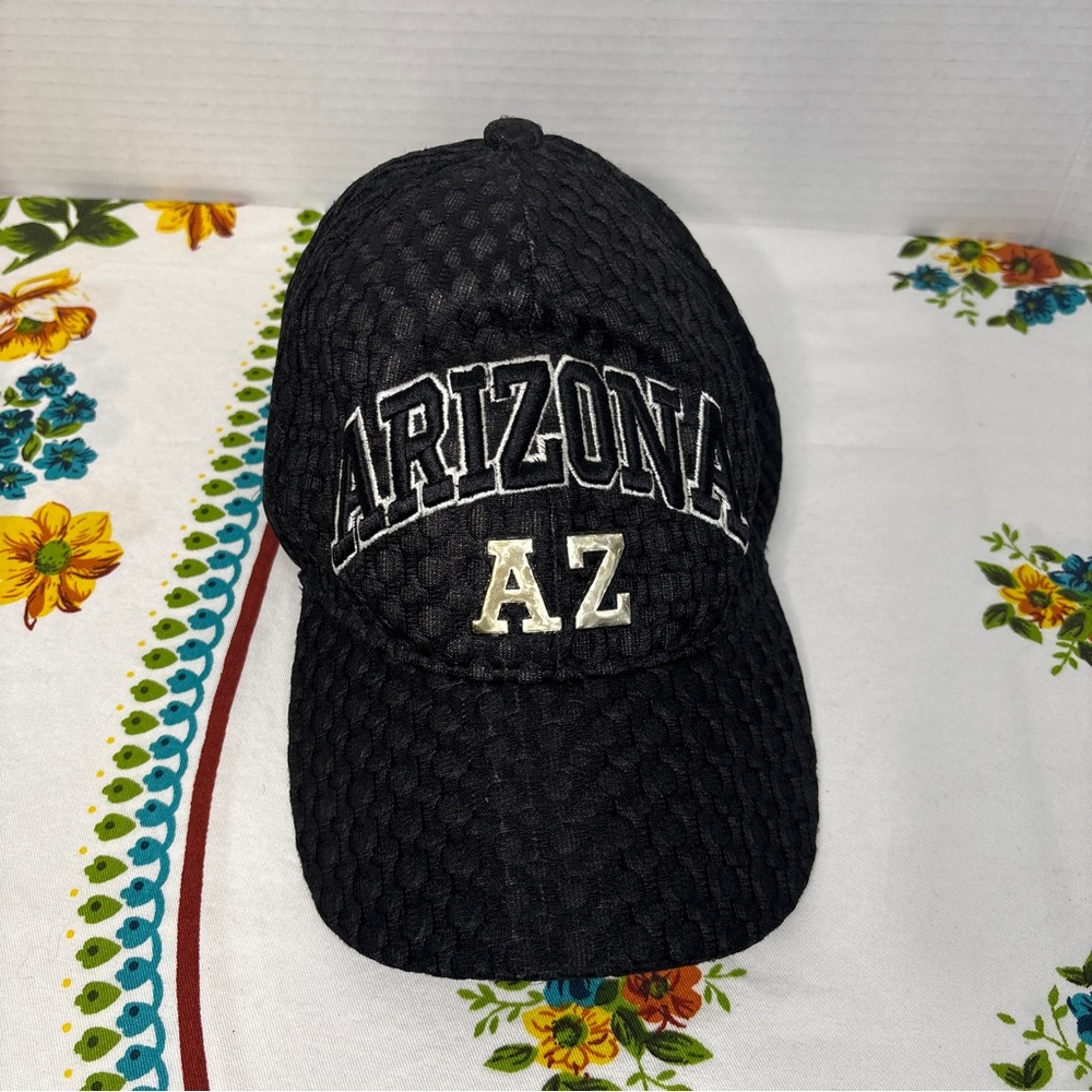 Arizona AZ Embroidered Logo Black Baseball Cap Adjustable